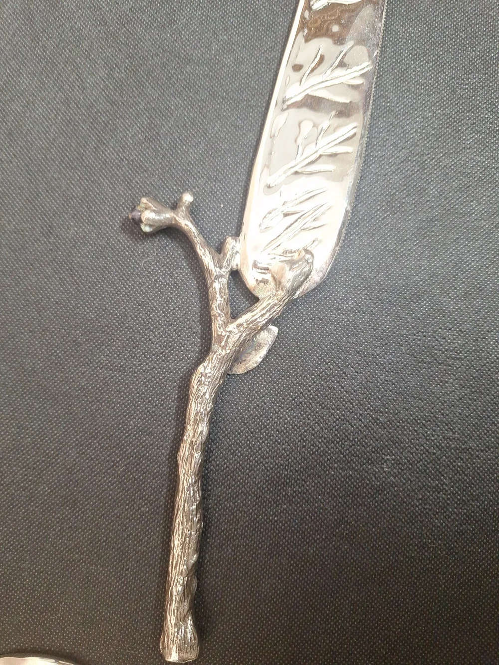 Bombay Silver-Tone Leaf & Branch Cake Knife and Server Set